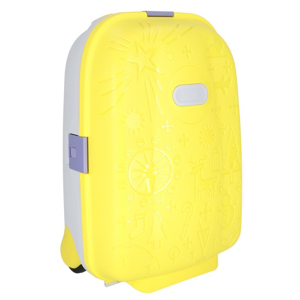 Walizka podróżna dla dzieci na kółkach bagaż podręczny z imieniem żółty 43x30x19 cm 1 Full Screen