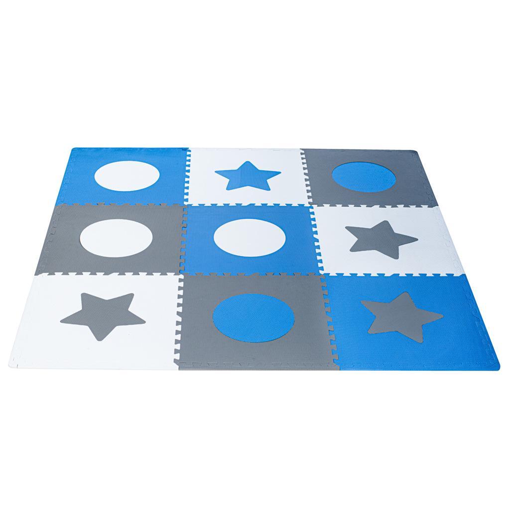 Puzzle piankowe mata dla dzieci 180x180cm 9 elementów szaro-niebieska nr. 3