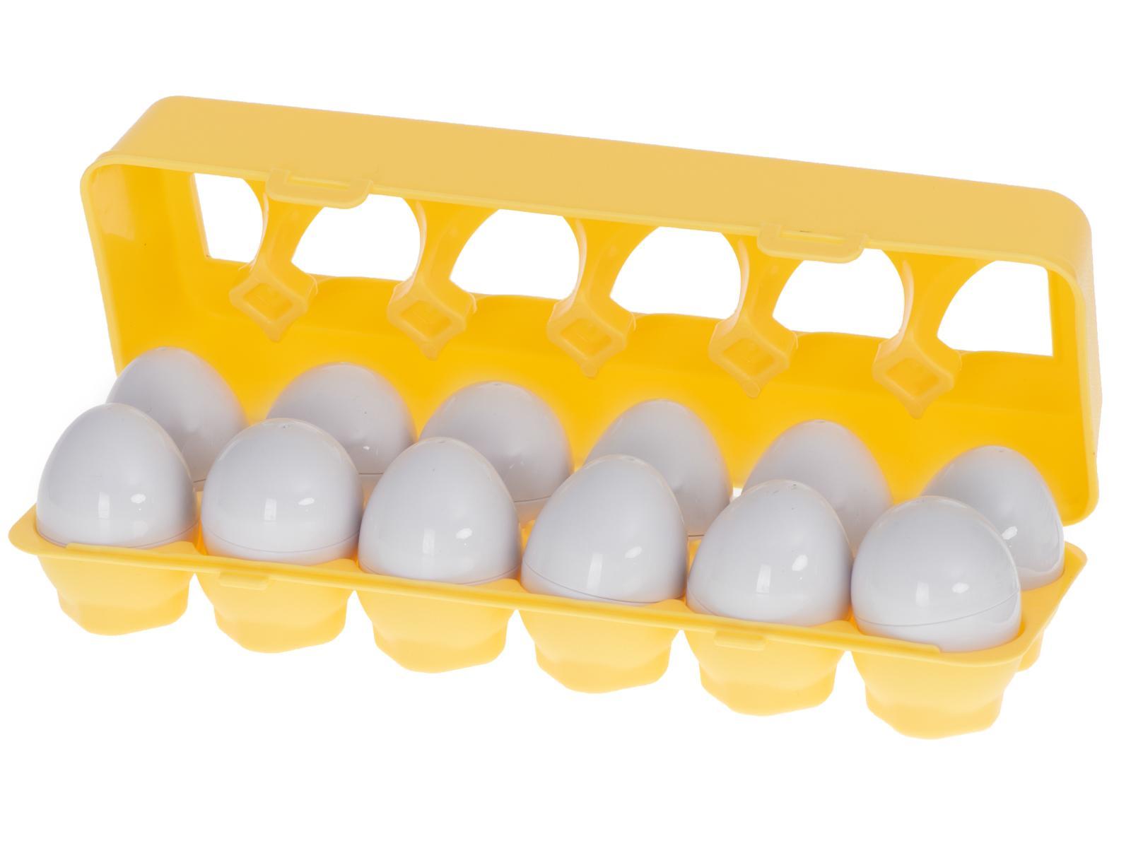 Układanka edukacyjna sorter dopasuj kształty owoce jajka 12 sztuk nr. 2