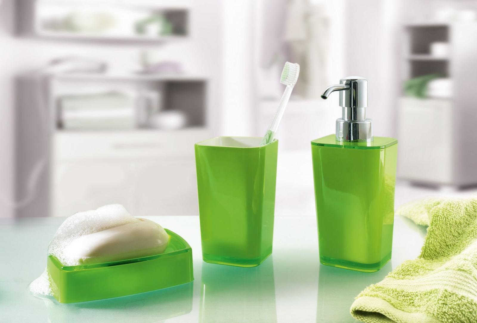 Dozownik do mydła Kleine Wolke Easy zielony estetyczny do łazienki  1 Full Screen
