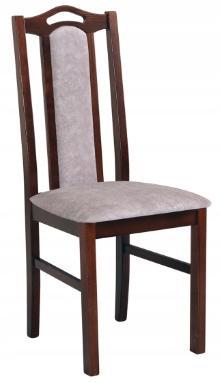 Krzesło BOS 9 40x43x97 cm z drewna litego do jadalni brązowe z beżowym siedzeniem nr. 1