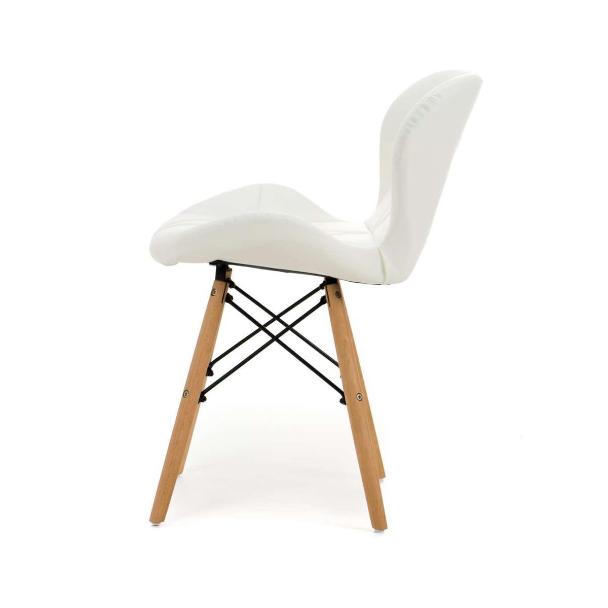 Krzesło DURO białe tapicerowane ekoskórą do jadalni lub salonu nr. 4