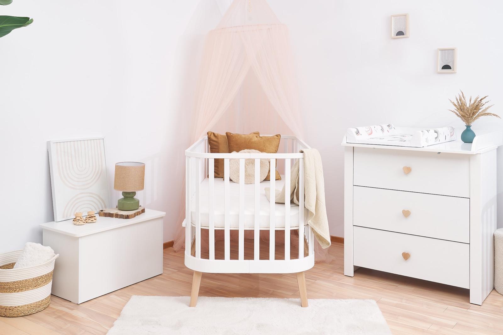 Łóżeczko niemowlęce drewniane zaokrąglone PRINCIPAL 140x70 cm z funkcją sofy dla dziecka  4 Full Screen
