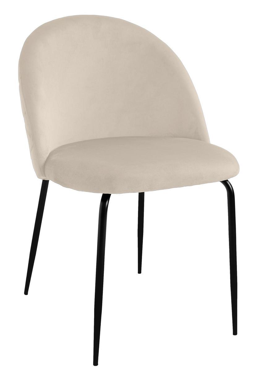 Krzesło Fargo 54x74x50 cm do jadalni welurowe velvet beżowe nr. 1