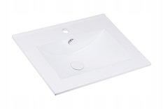 Zestaw mebli łazienkowych LINE z umywalką 60 cm + 2x słupek 165 cm 4 elementy front MDF biały - Miniaturka zdjęcia nr 6