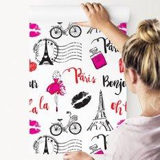 Tapeta młodzieżowa Paryż napisy moda Wieża Eiffla  - Miniaturka zdjęcia nr 4