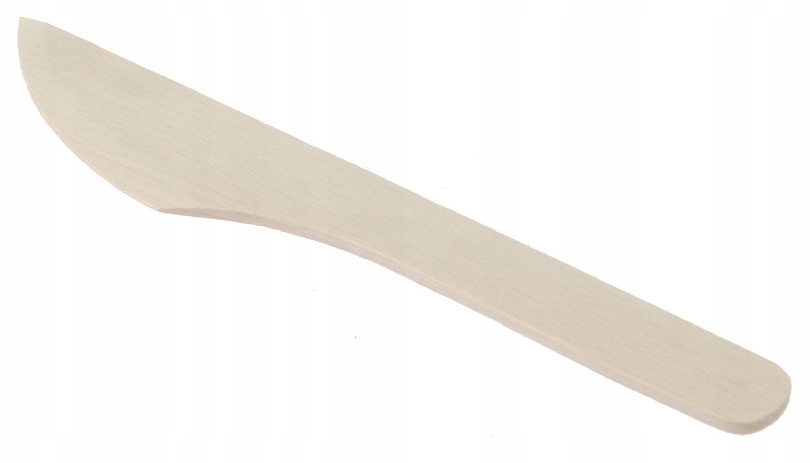 Drewniany nóż 21 cm do smarowania masła powideł nożyk buk naturalny nr. 2