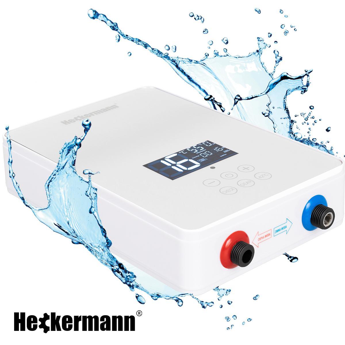 Zestaw Przepływowy elektryczny podgrzewacz wody Heckermann SL-X2-60 biały + Słuchawka nr. 3