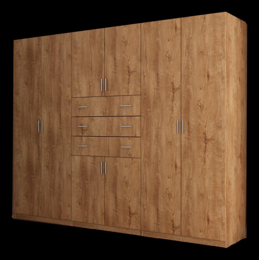 Duża szafa do sypialni garderoba szuflady Dąb lefkas 225x210x57 nr. 2