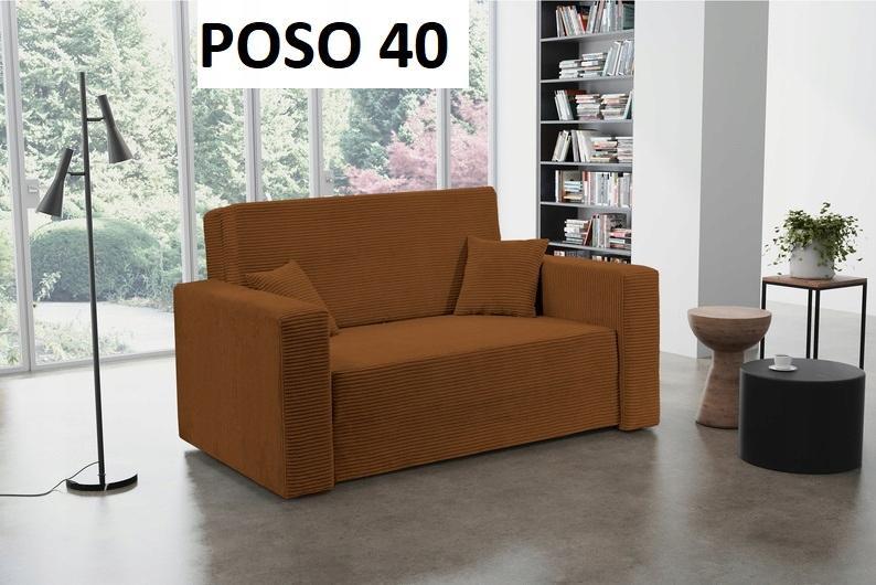 Fotel amerykanka jednoosobowa 110x100 cm z funkcją spania z pojemnikiem sztruks POSO jasnoszary nr. 11