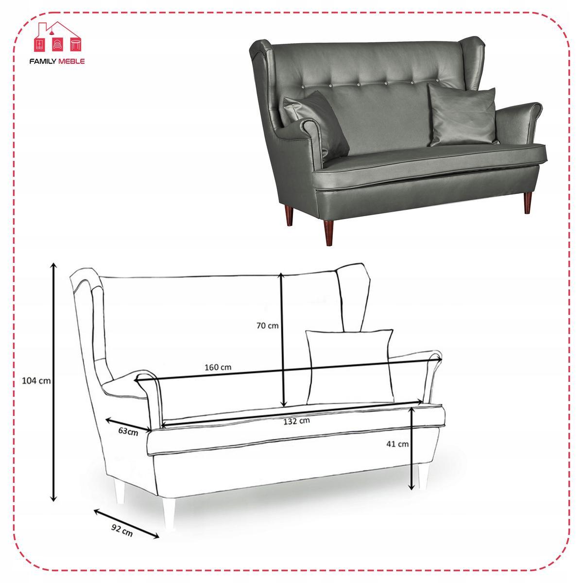 Zestaw wypoczynkowy eko skóra sofa + 2F+2P 6 Full Screen