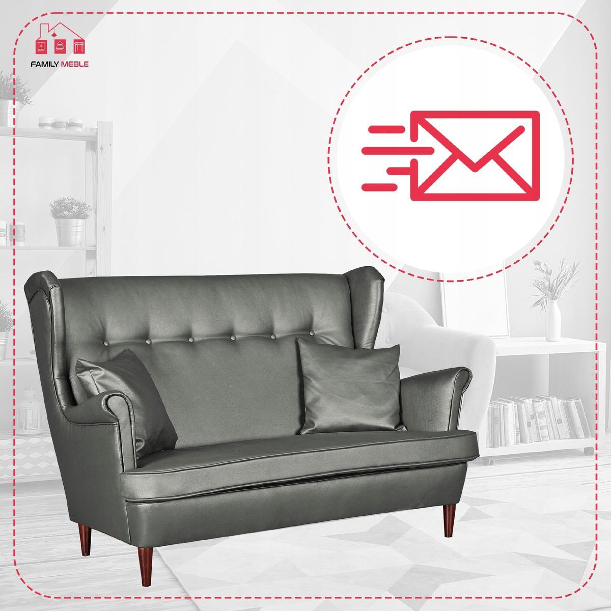 Zestaw wypoczynkowy eko skóra sofa + 2 fotele nr. 4