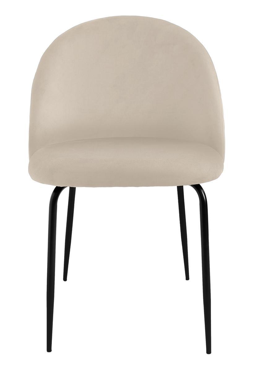 Krzesło Fargo 54x74x50 cm do jadalni welurowe velvet beżowe nr. 5