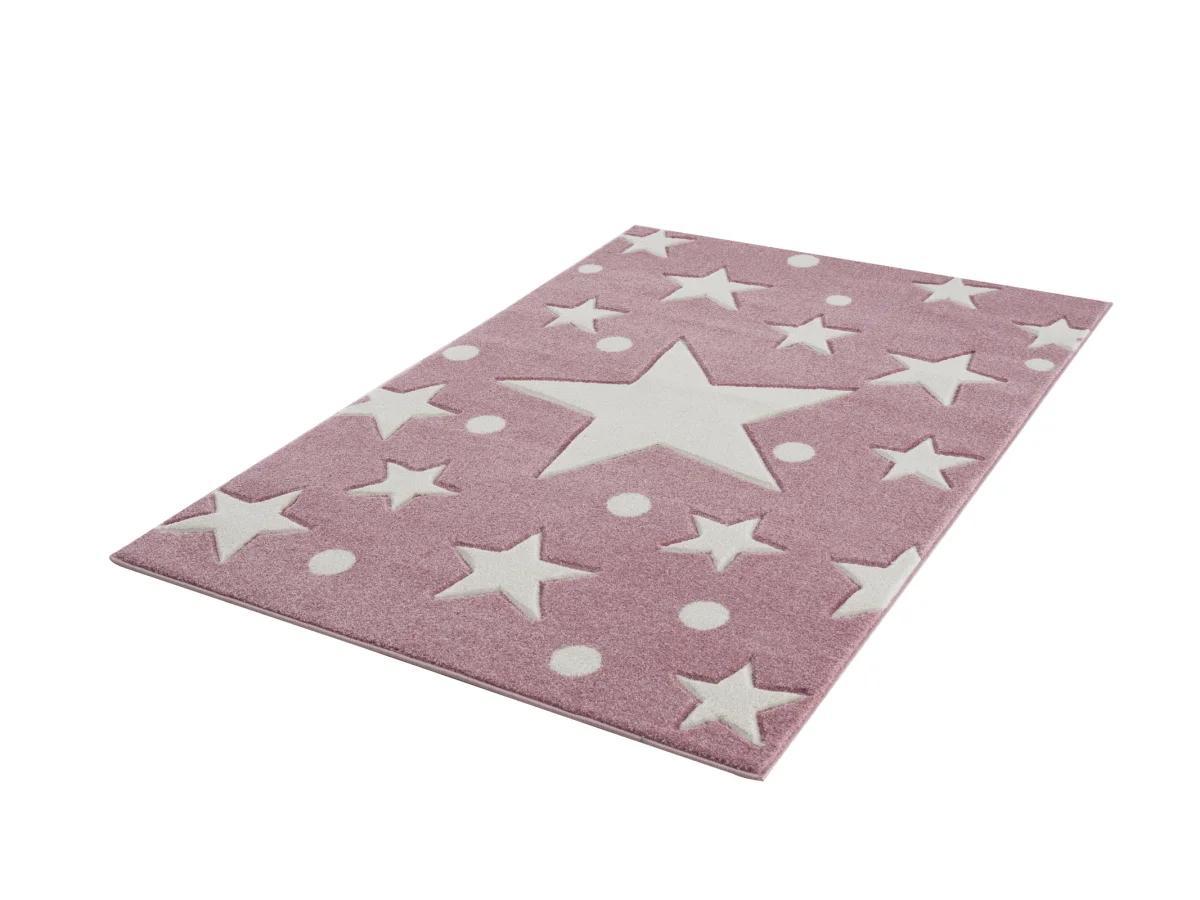 Dywan dziecięcy Estrella Pink 100x160 cm do pokoju dziecięcego różowy w gwiazdy nr. 2