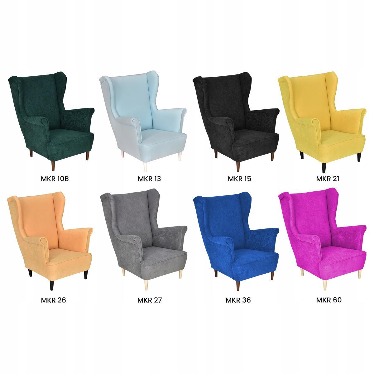 Skandynawski fotel uszak MAX w kolorze szarym 8 Full Screen