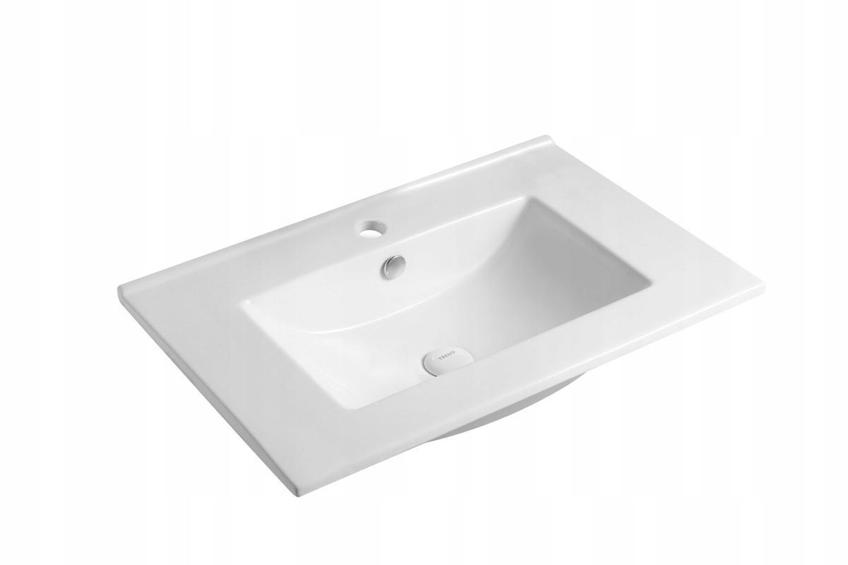 Zestaw mebli łazienkowych LINE z umywalką 70 cm + 2x słupek 165 cm 4 elementy front MDF migdałowy nr. 6