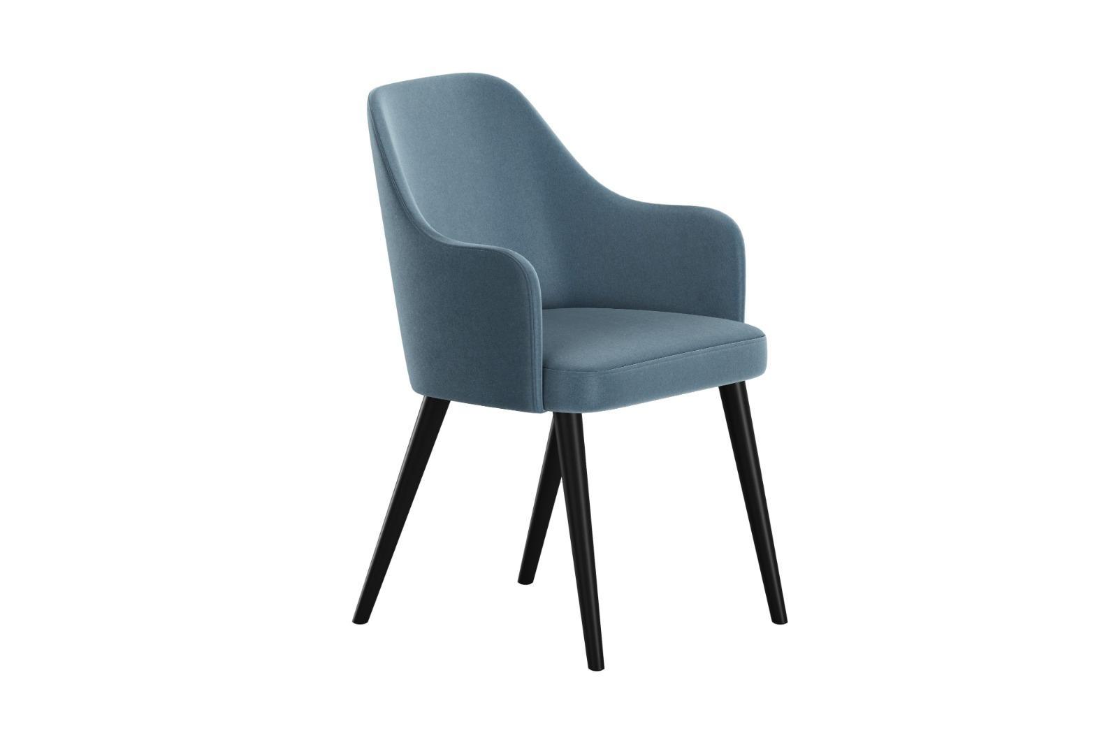 Krzesło tapicerowane KR-9 53x83x49 cm DELUXE 30 do jadalni niebieski nr. 3
