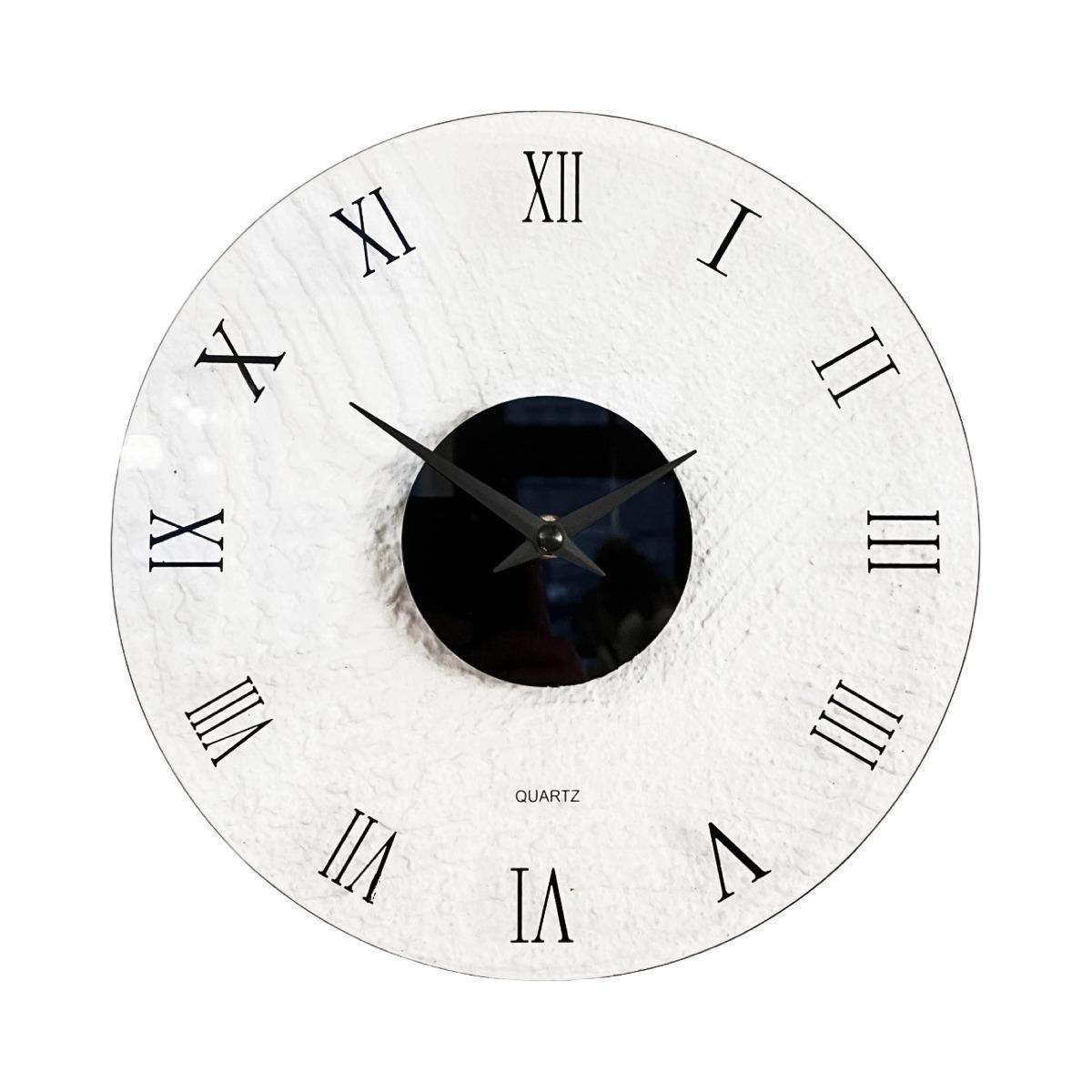 Designerski, szklany zegar ścienny, Niemcy, lata 90. nr. 1