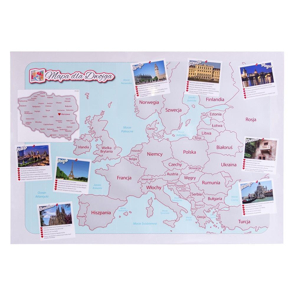 Mapa Zdrapka dla Dwojga Pary plakat Europa w tubie nr. 7