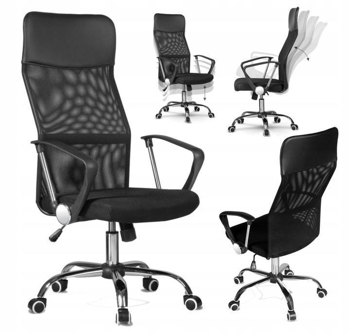 Fotel obrotowy Nemo 61x99x50 cm czarne krzesło do biura  nr. 2