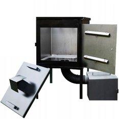 Wędzarnia metalowa ogrodowa modułowa pojedyncza z drzwiami i piecem 30x30x35cm - Miniaturka zdjęcia nr 1