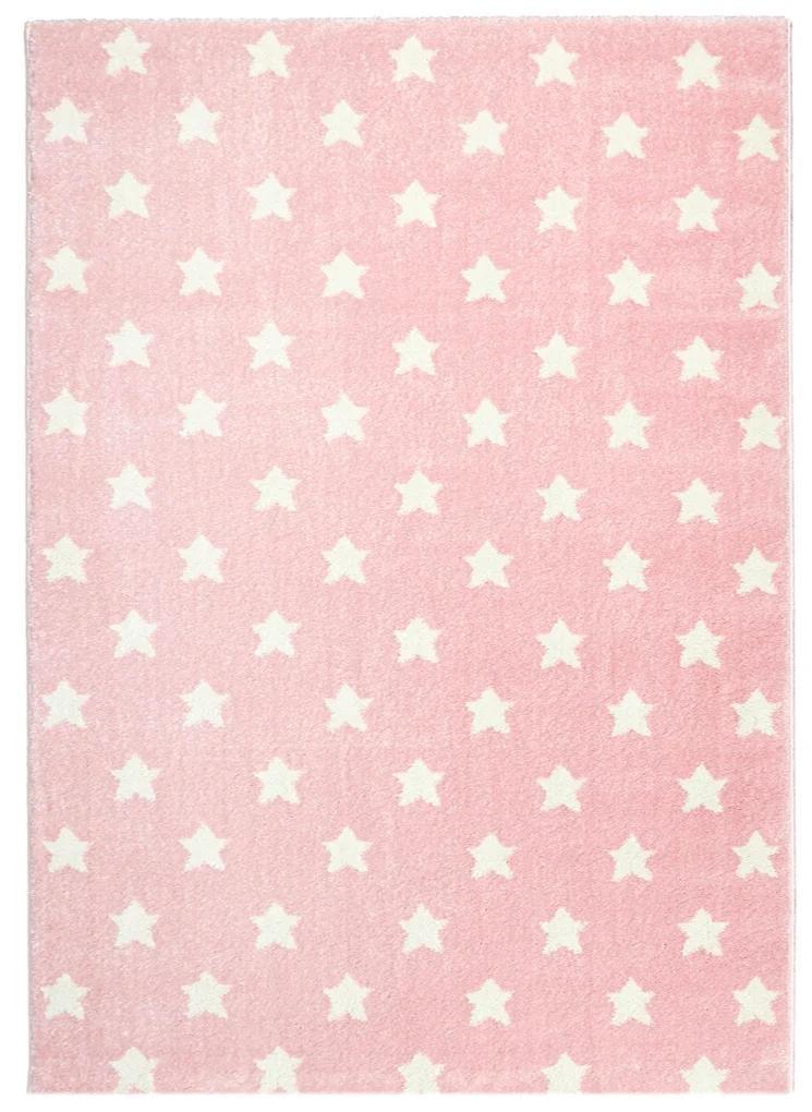 Dywan dziecięcy Star-Field Pink/White 120x180 cm do pokoju dziecięcego różowy w gwiazdki nr. 2