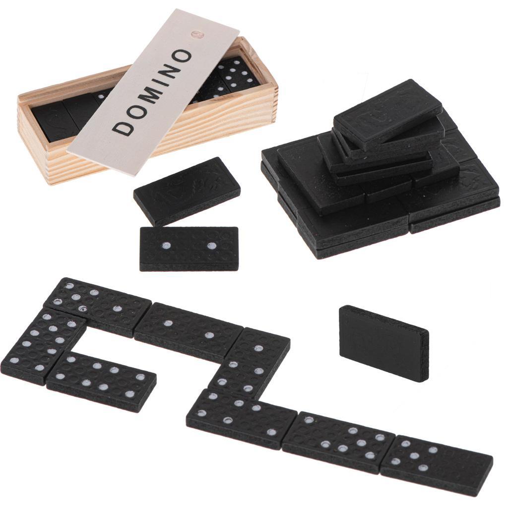 Domino drewniane klocki gra rodzinna + pudełko nr. 1