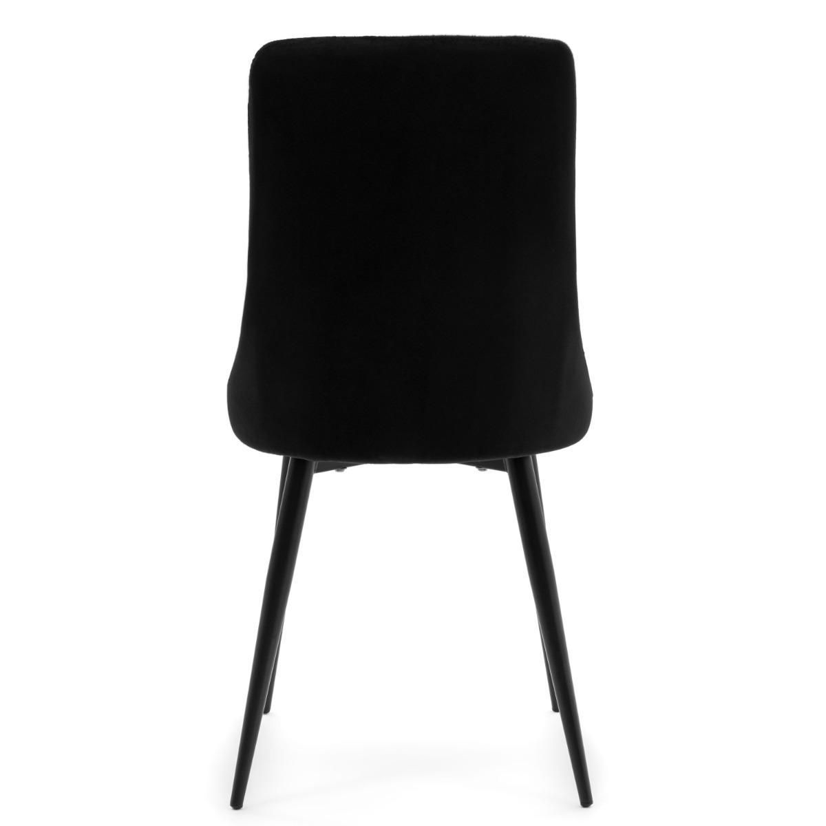 Krzesło CAREN czarne tapicerowane welurem aksamit velvet. do jadalni  nr. 8