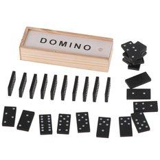 Domino drewniane klocki gra rodzinna + pudełko - Miniaturka zdjęcia nr 5