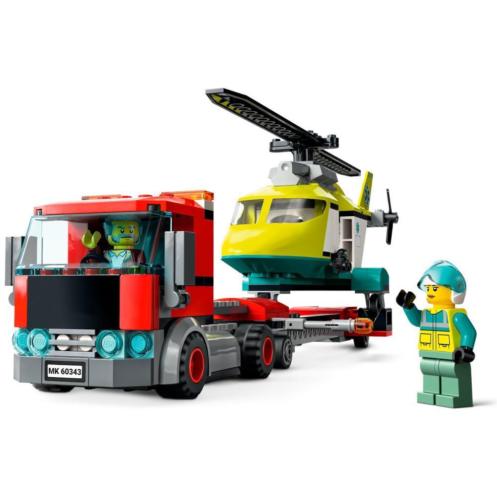 LEGO CITY bardzo duży zestaw klocków laweta helikoptera ratunkowego 60343 nr. 3