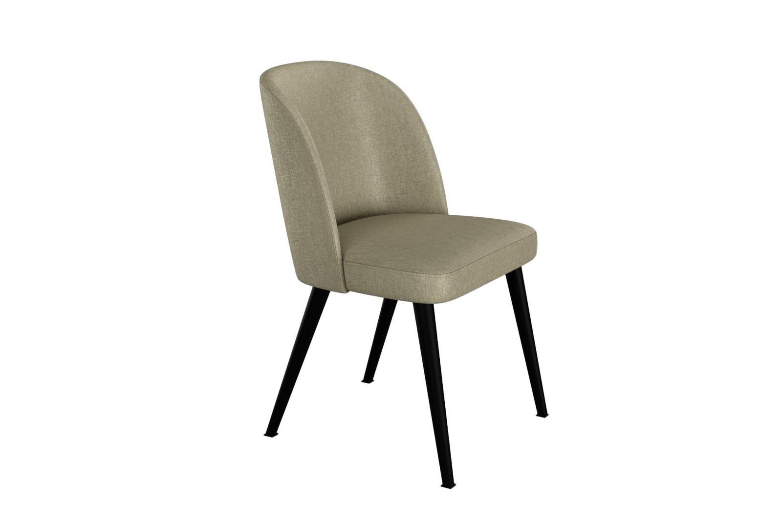 Krzesło OPALINE KR-2 53x49x83 cm welurowe do jadalni beżowy nr. 3