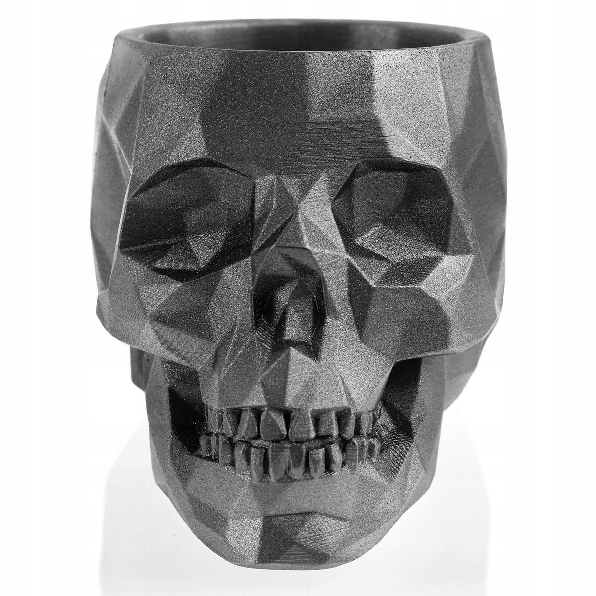 Doniczka betonowa Skull Low-Poly 11 cm | Stal nr. 2