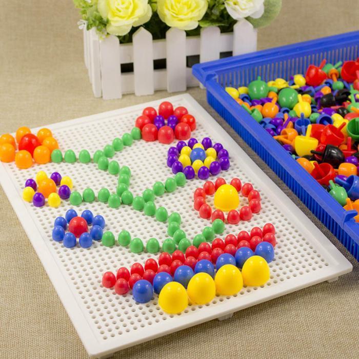 Puzzle pinezki grzybki układanka obrazkowa 296 sztuk dla dzieci kolorowe 28,5x3,5x21 cm 4 Full Screen