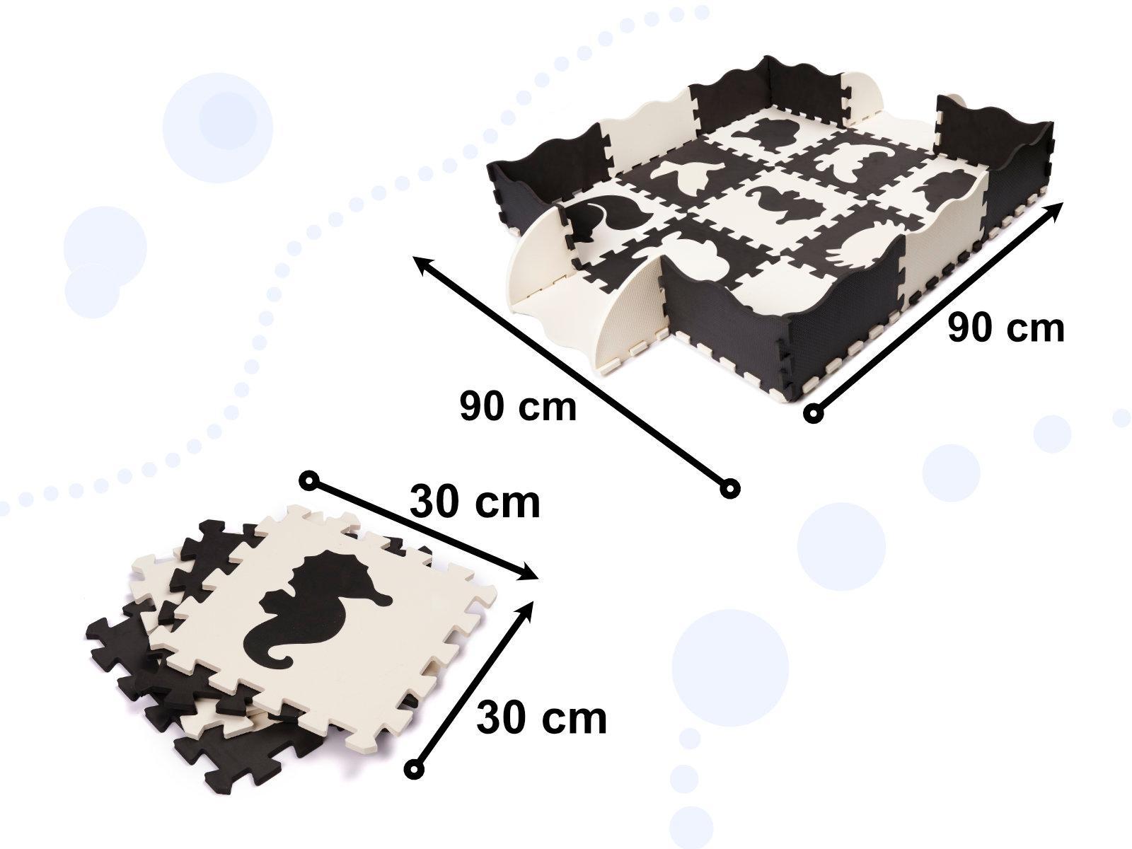 Mata edukacyjna piankowa puzzle kojec 114 x 114 x 1 cm czarna 25 elementów nr. 4