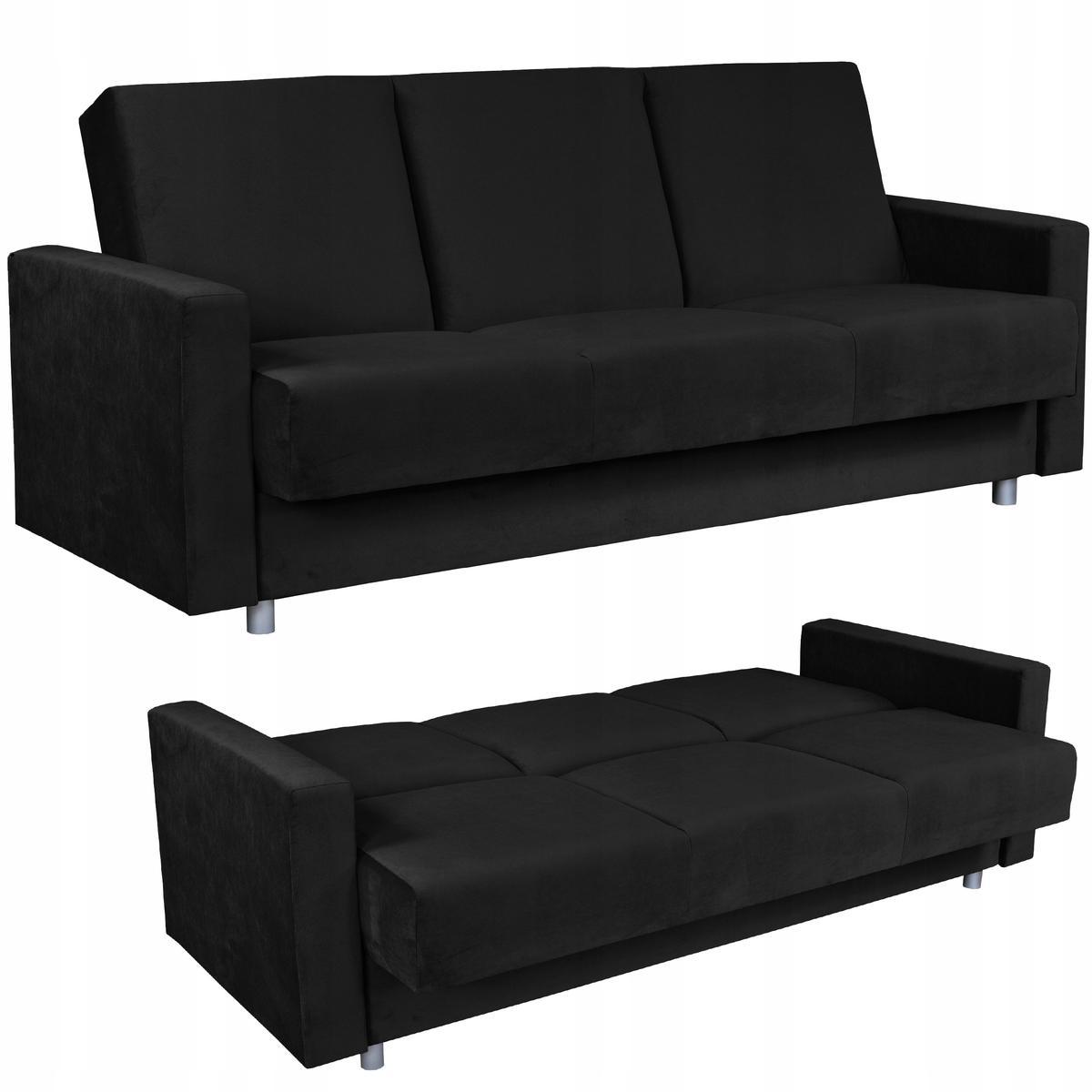 Wersalka sofa kanapa rozkładana czarna Alicja FamilyMeble 0 Full Screen