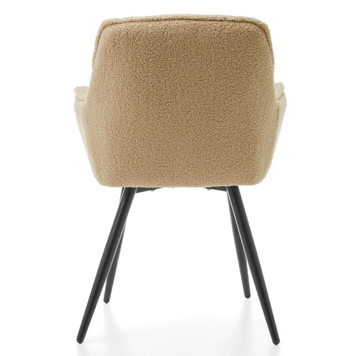 Krzesło TEDDY beżowe tapicerowane pikowane do jadalni lub salonu  nr. 8