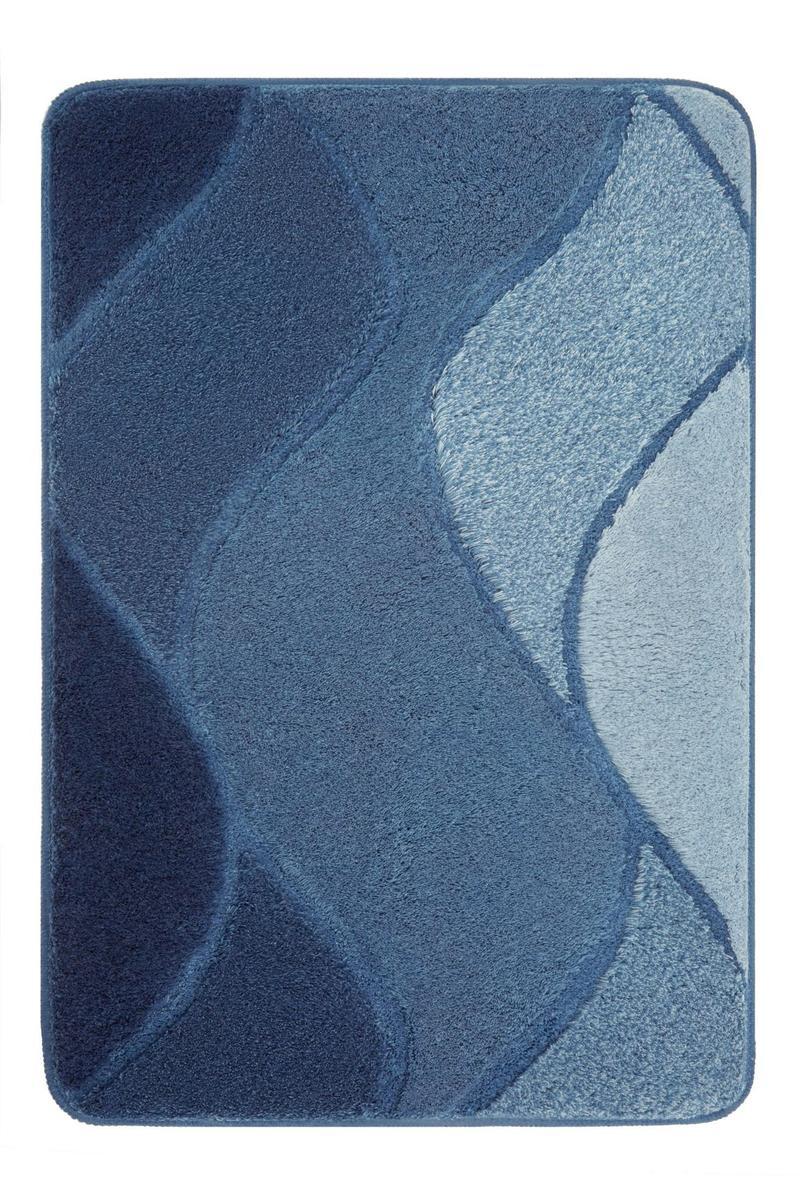 Dywanik łazienkowy niebieski 60x100 cm wysokie runo Kleine Wolke Fiona do łazienki nr. 1