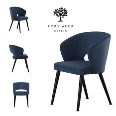 Krzesło DELUXE KR-8 50x60x85 cm welurowe do jadalni ciemnoniebieski