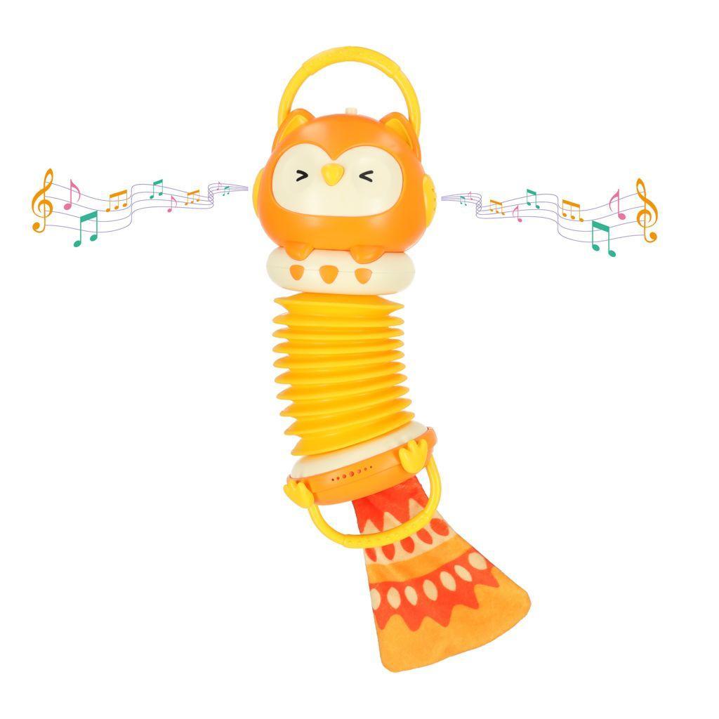 Harmonia akordeon zabawka sensoryczna dla dzieci sowa pomarańczowa nr. 4