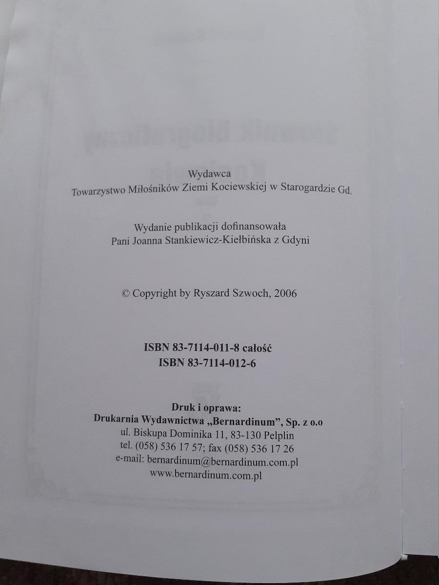 Słownik biograficzny Kociewia - tom 1 + tom 2 + tom 3 - Ryszard Szwoch 7 Full Screen