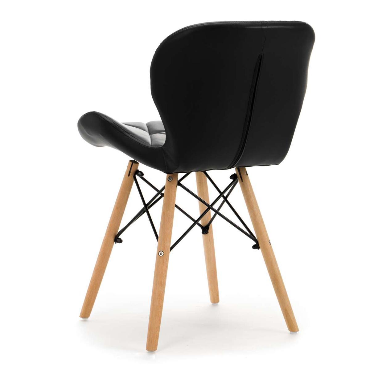 Krzesło DURO czarne tapicerowane ekoskórą do jadalni lub salonu  nr. 5