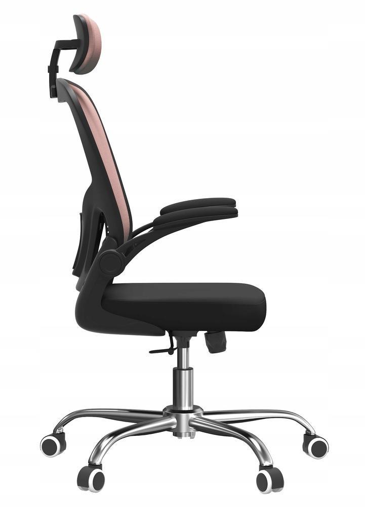 Fotel obrotowy Dory 65x122x62 cm różowy krzesło do biura  nr. 2