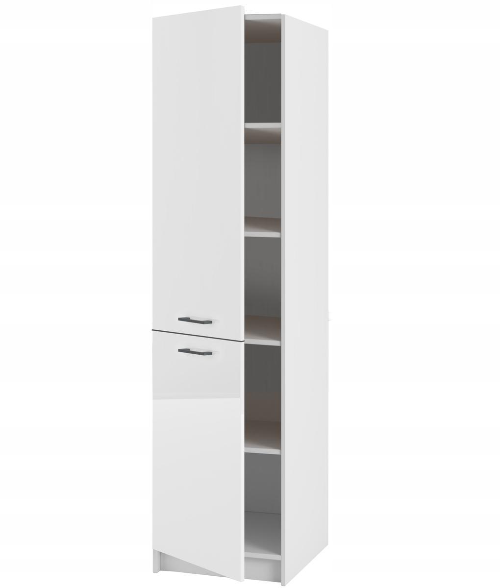 Szafka słupek kuchenna stojąca dolna 50x58x195 cm biały akryl do zestawów z płyty nr. 1