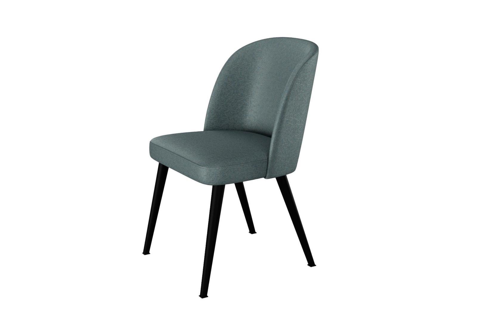 Krzesło OPALINE KR-2 53x49x83 cm welurowe do jadalni szary nr. 2