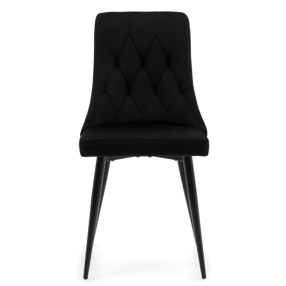 Krzesło CAREN czarne tapicerowane welurem aksamit velvet. do jadalni  nr. 2