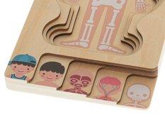 Puzzle drewniane warstwowe budowa ciała chłopiec montessori zabawka edukacyjna dla dzieci 24,5x29x1,7cm  - Miniaturka zdjęcia nr 5