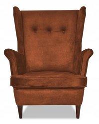 Fotel Uszak z pufą jesienne barwy ORANGE GABINET - Miniaturka zdjęcia nr 2