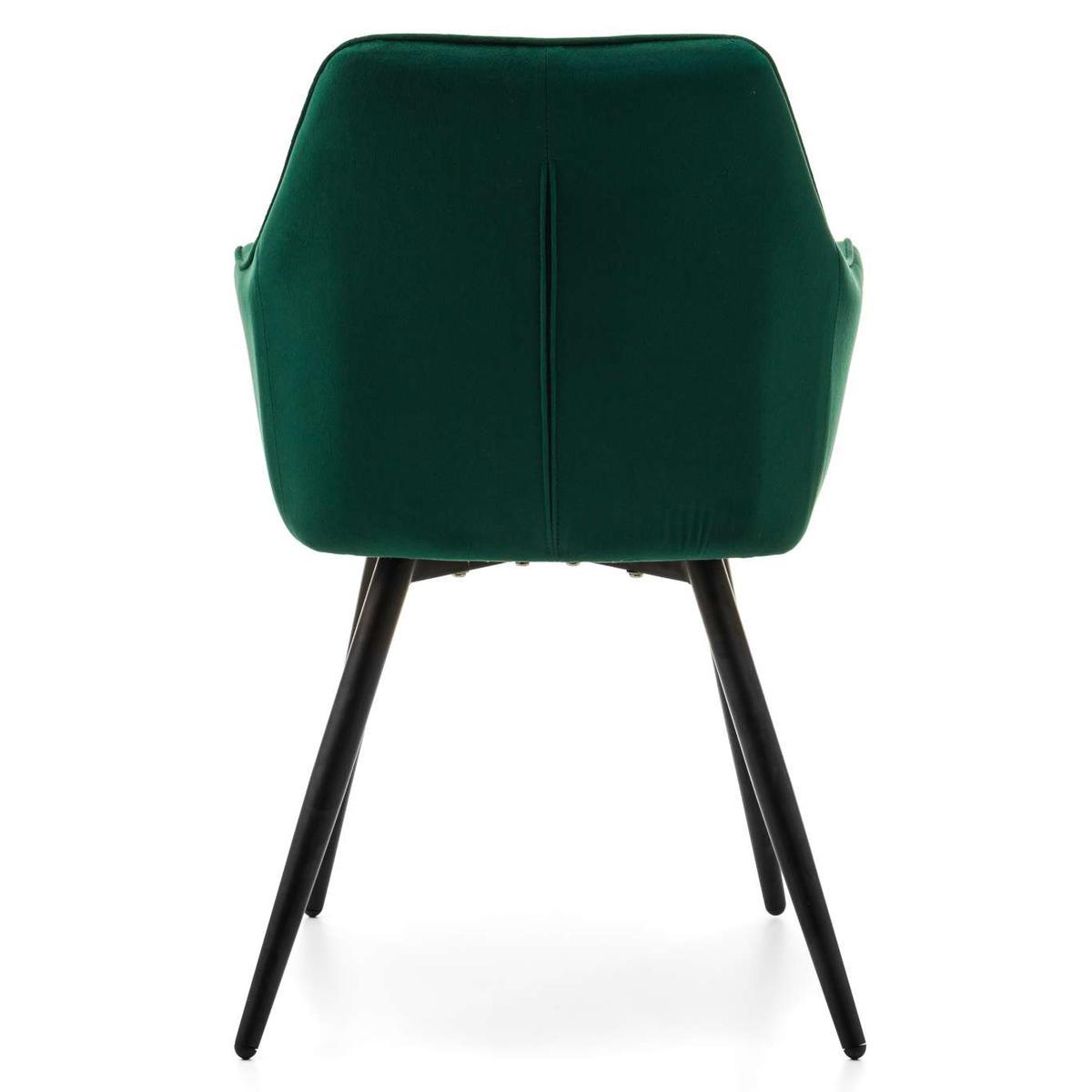 Krzesło PASSO zielone tapicerowane welurem pikowane do jadalni lub salonu  nr. 8