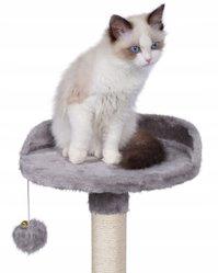 Drapak dla kota 39x110 szary wieża legowisko zabawka dla zwierząt - Miniaturka zdjęcia nr 4