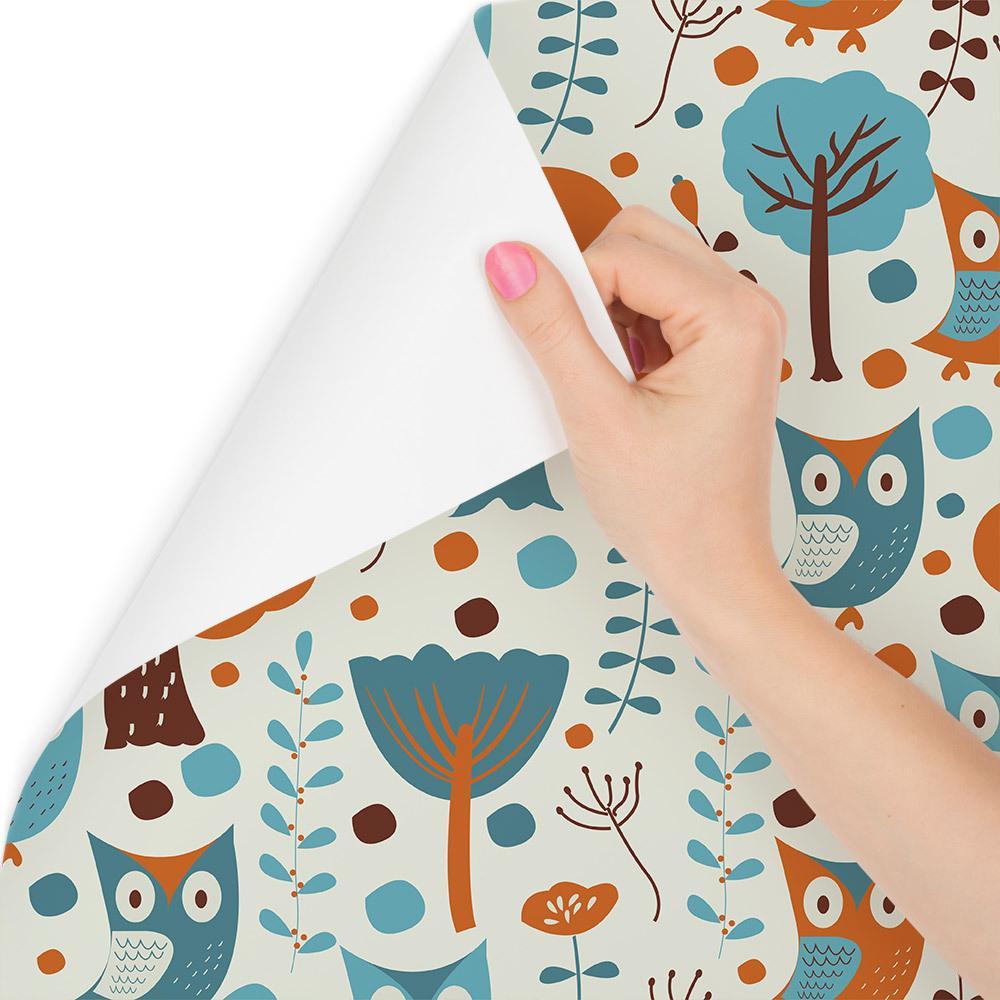 Tapeta dla dzieci – Kolorowe sowy, dekor nowoczesny nr. 3
